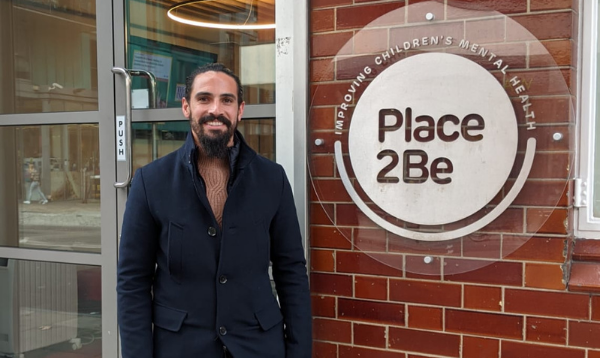 Ryan outside the Place2Be office